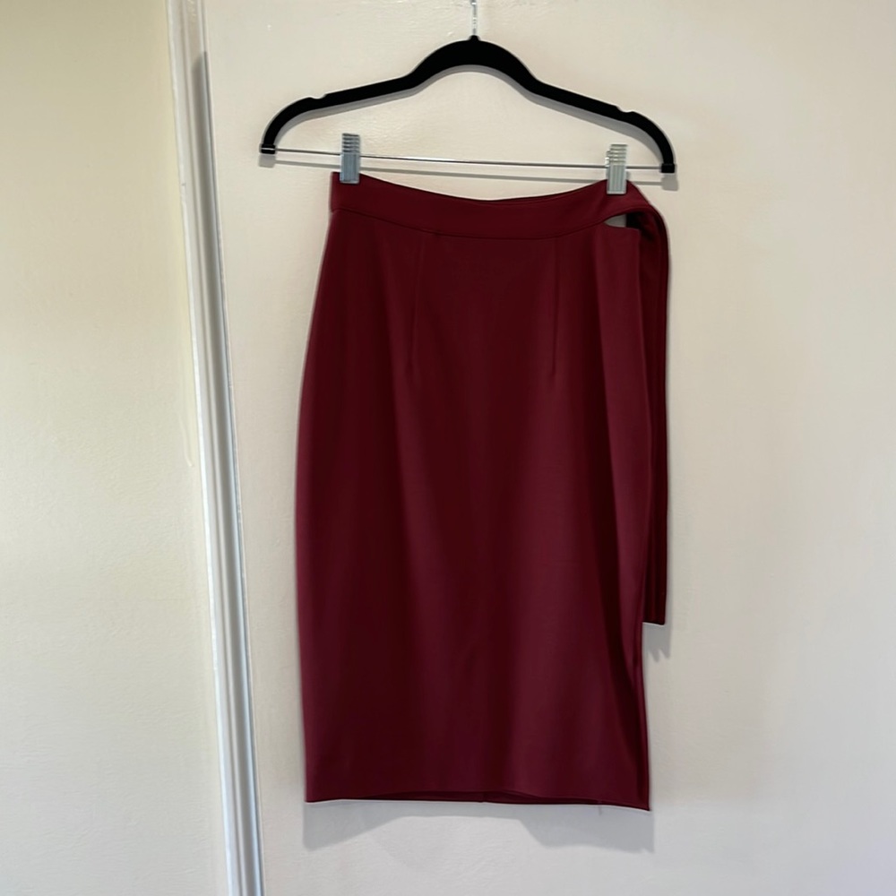 Express Burgundy Pencil Skirt